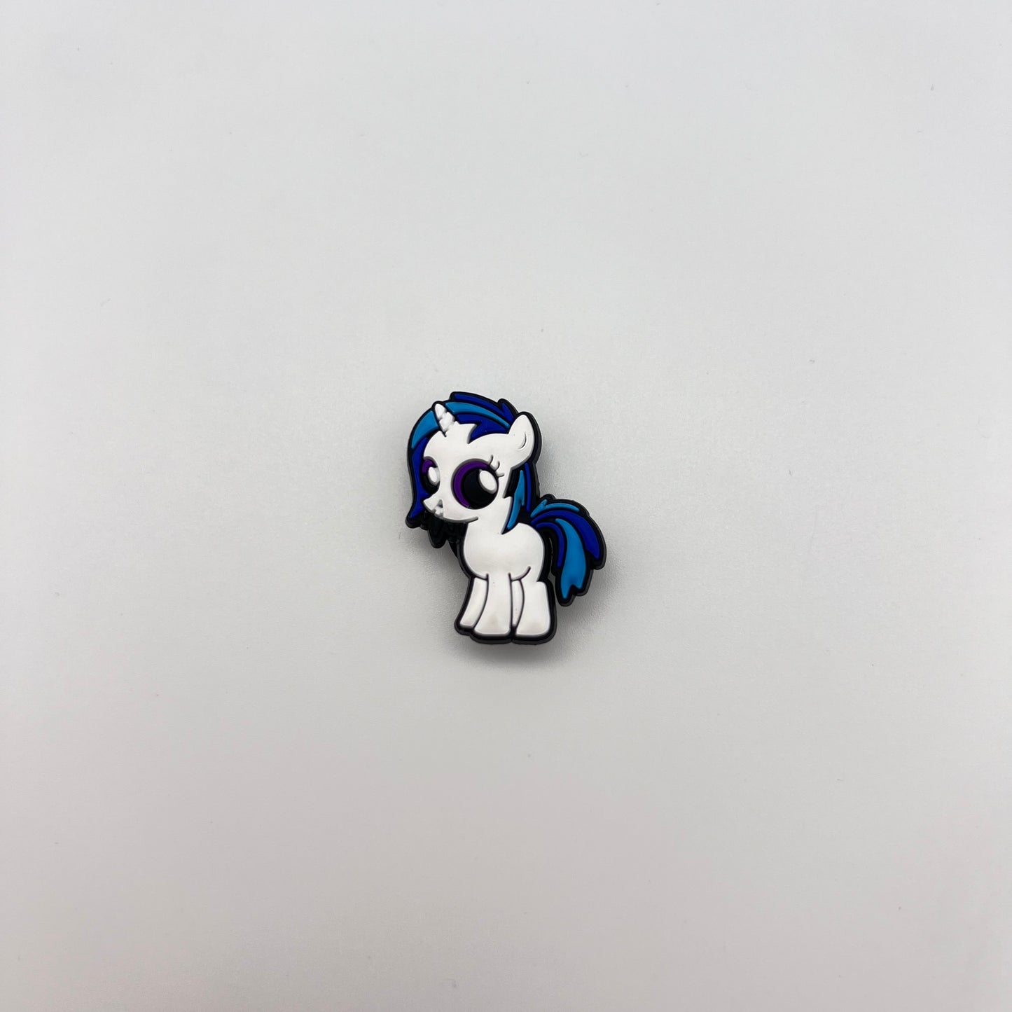 BLUE AND WHITE UNICORN - CROC CHARM (223)