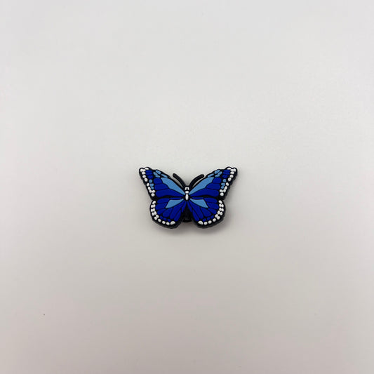 BLUE BUTTERFLY - CROC CHARM (324)