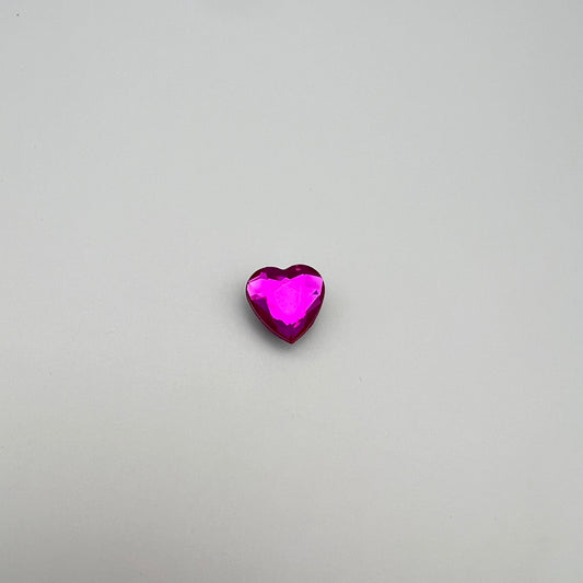 PINK HEART GEM - CROC CHARM (403)