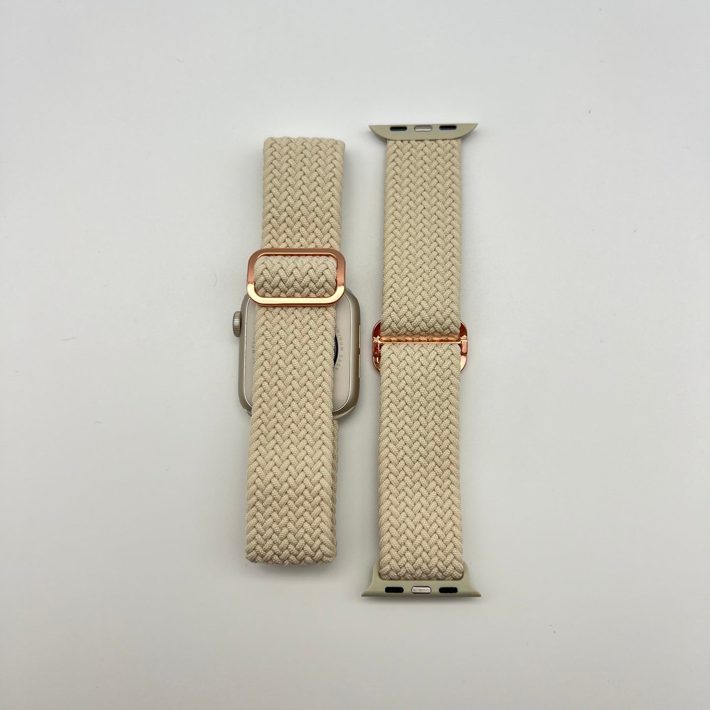 BRAIDED LOOP APPLE WATCH BAND - BEIGE (489 & 490)