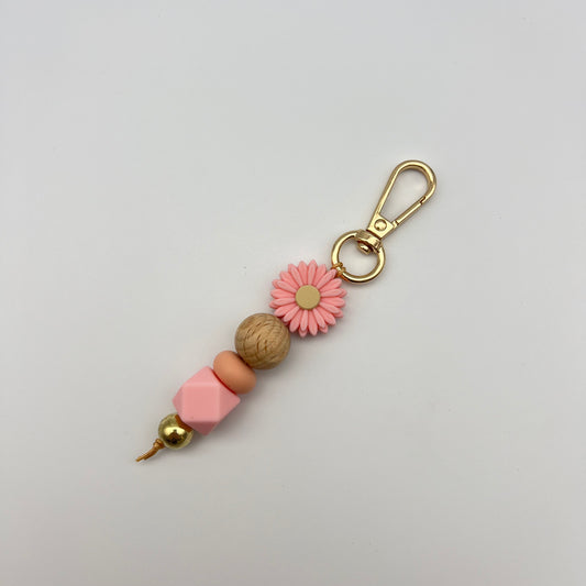 PINK SUNFLOWER - KEY RING (422)