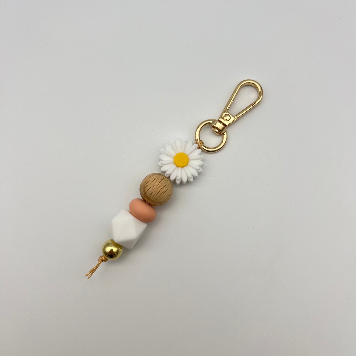 WHITE SUNFLOWER - KEY RING (425)