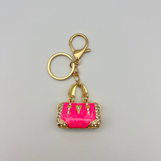 PINK DIAMOND HANDBAG - KEY RING (424)