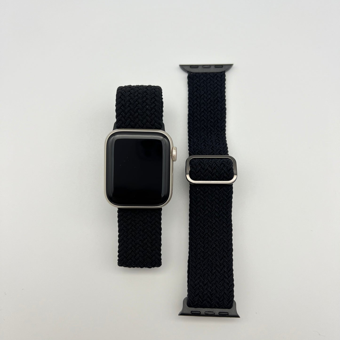 BRAIDED LOOP APPLE WATCH BAND - BLACK (483 & 484)