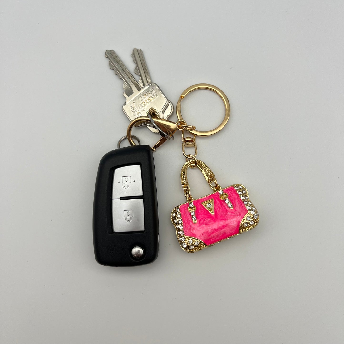 PINK DIAMOND HANDBAG - KEY RING (424)